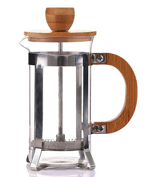 פרנץ' פרס עם ציפוי מעץ 350 מ"ל - French Press with